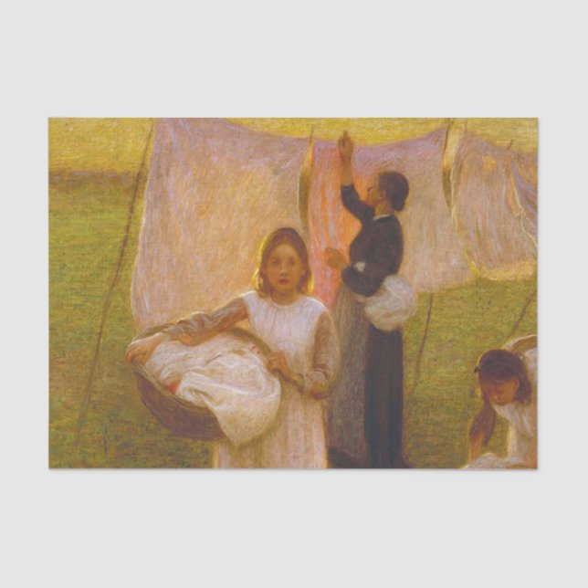Washing Day by Edward Stott Tissue Paper (Front)