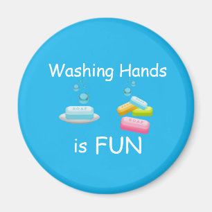 Washing Hands is FUN Cool Kids Magnet