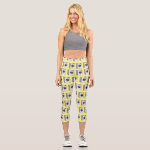 Washing machine cartoon illustration  capri leggings