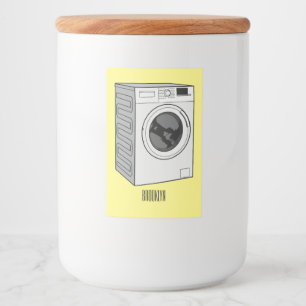 Washing machine cartoon illustration food label