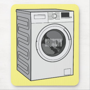 Washing machine cartoon illustration mouse pad