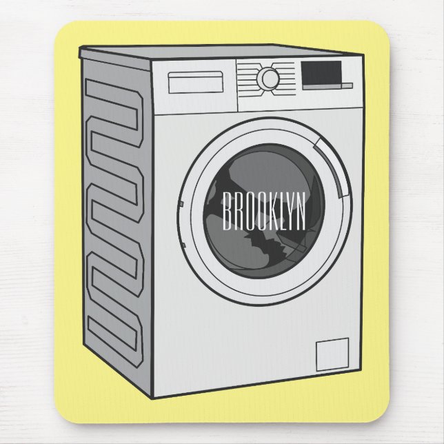 Washing machine cartoon illustration  mouse pad (Front)