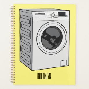 Washing machine cartoon illustration  planner