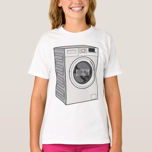 Washing machine cartoon illustration  T-Shirt (Front)