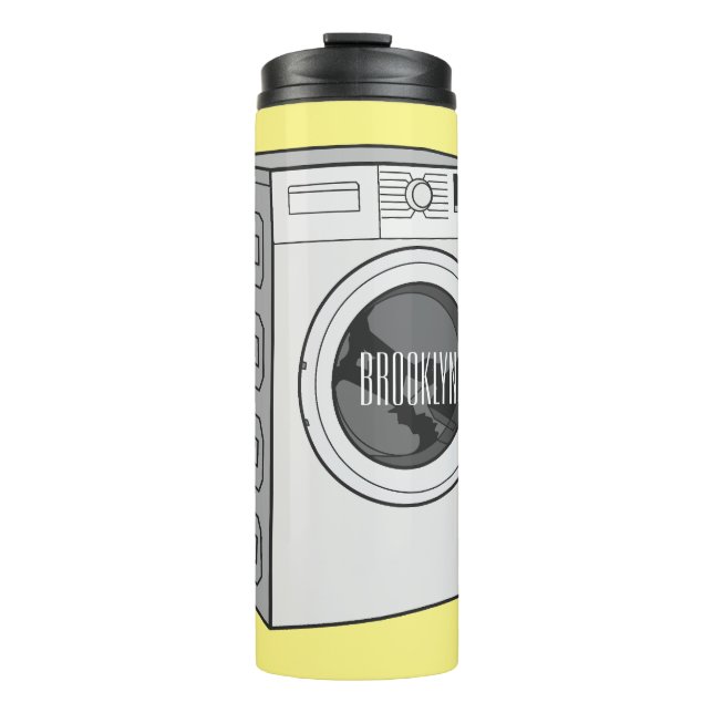 Washing machine cartoon illustration  thermal tumbler (Front)