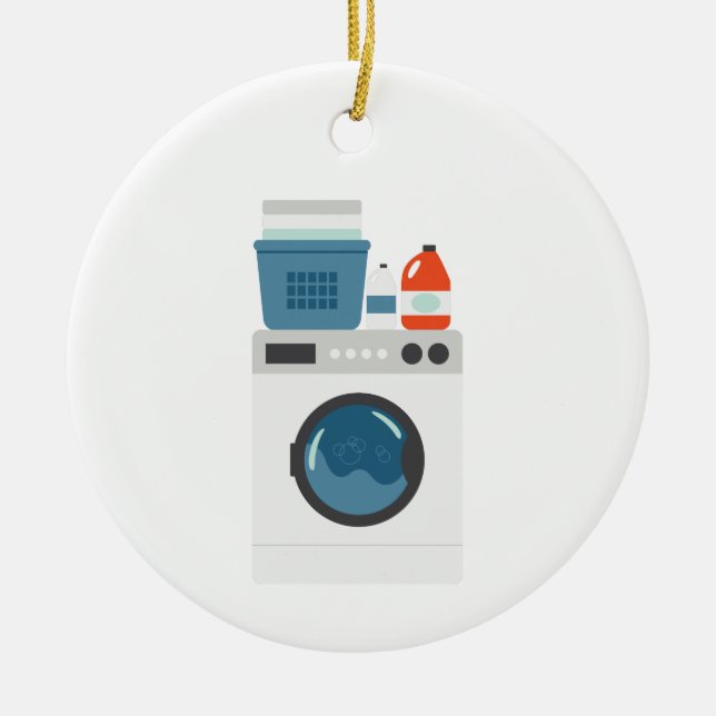 Washing Machine Ceramic Ornament (Front)