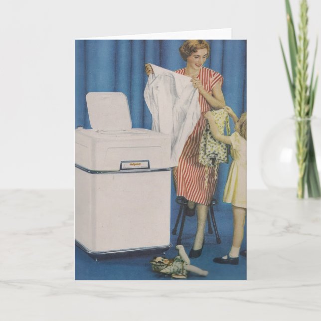 Washing Machine Greeting Card (Front)