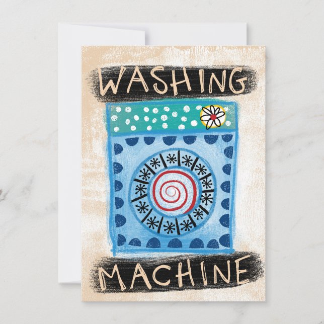 Washing Machine Greeting Card (Front)