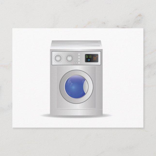 washing machine icon postcard (Front)