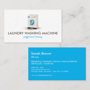 Washing machine Laundry Cleaning Business Card