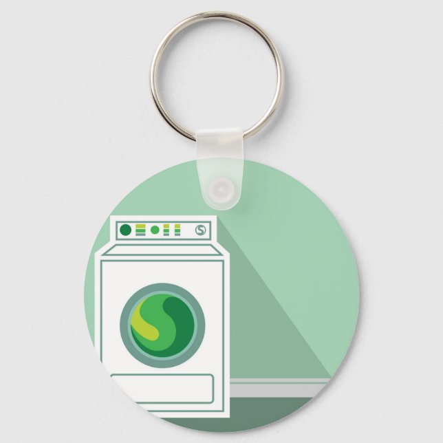 Washing Machine Laundry Room Key Ring (Front)