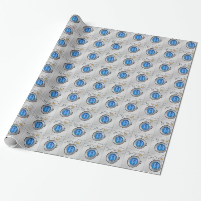 Washing Machine Wrapping Paper (Unrolled)