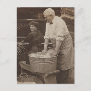Washing to Ragtime Postcard