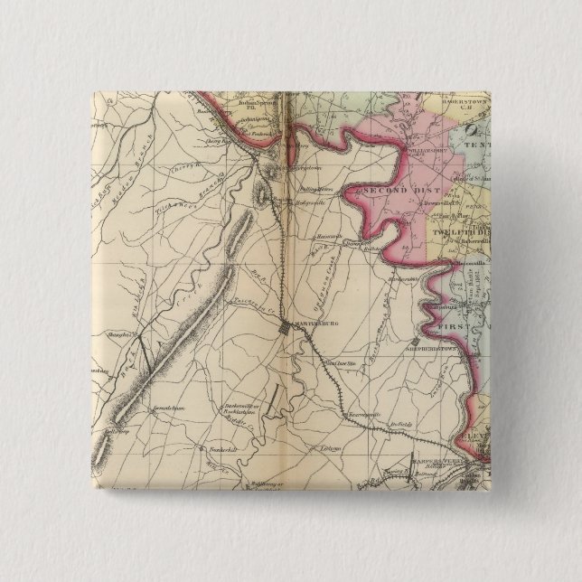 Washington 15 Cm Square Badge (Front)