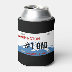 Washington #1 DAD license plate can cooler