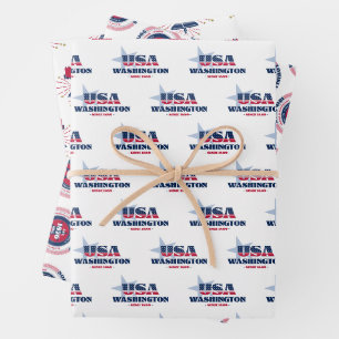 Washington, 50 States, Liberty Bell Wrapping Paper Sheet