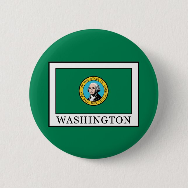Washington 6 Cm Round Badge (Front)