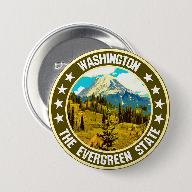 Washington                                         7.5 cm round badge (Front & Back)