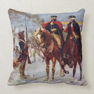 Washington and Lafayette at Valley Forge ~ Cushion
