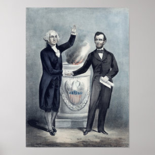 Washington and Lincoln Poster