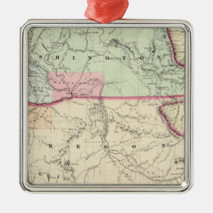 Washington And Oregon Metal Ornament