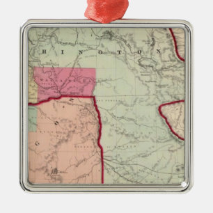 Washington and Oregon Metal Tree Decoration