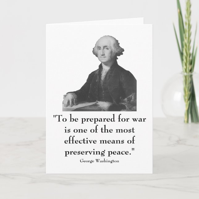 Washington and quote card (Front)