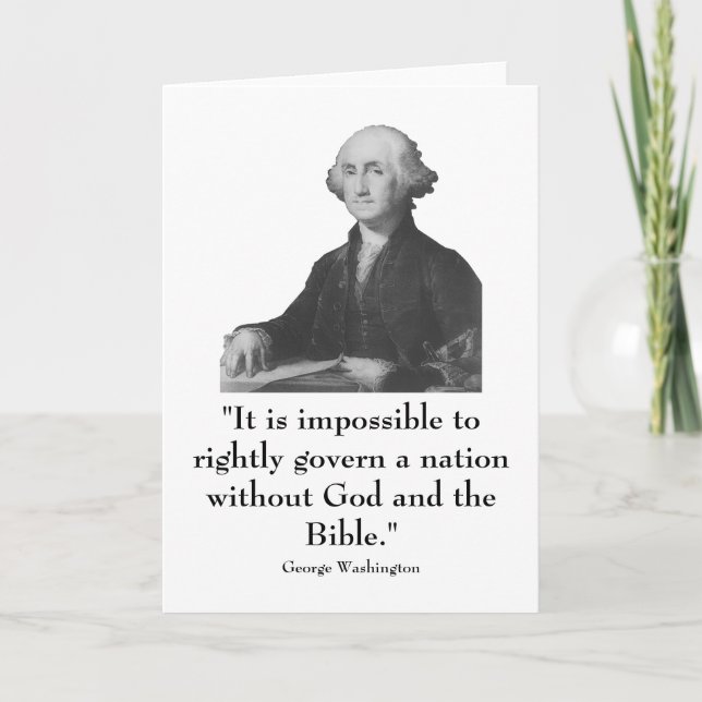 Washington and quote card (Front)