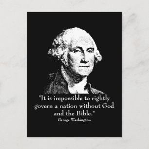 Washington and quote postcard