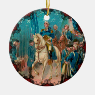 Washington and Troops Ornament