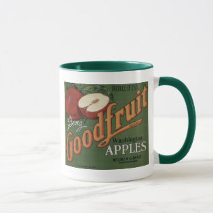 Washington Apples Fruit Crate Label Mug