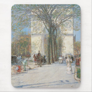 Washington Arch, Spring by Frederick Childe Hassam Mouse Pad