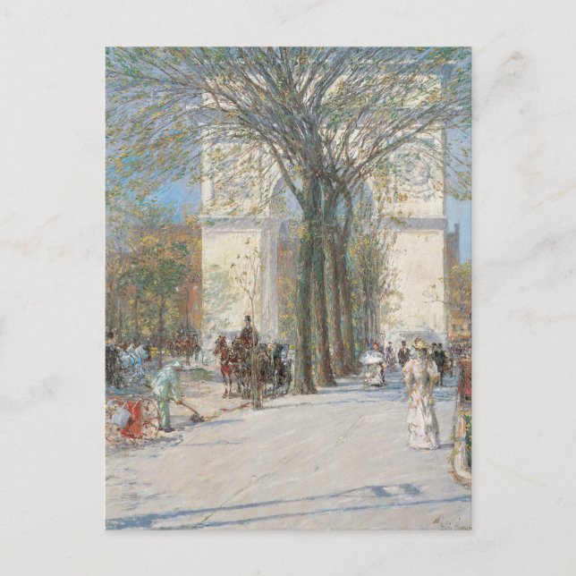 Washington Arch, Spring by Frederick Childe Hassam Postcard (Front)