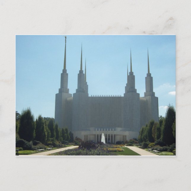 Washington Area Mormon Temple Postcard (Front)