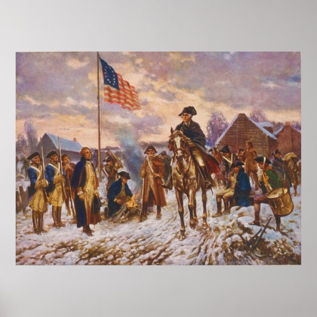 Washington at Valley Forge by Edward P. Moran Poster (Front)