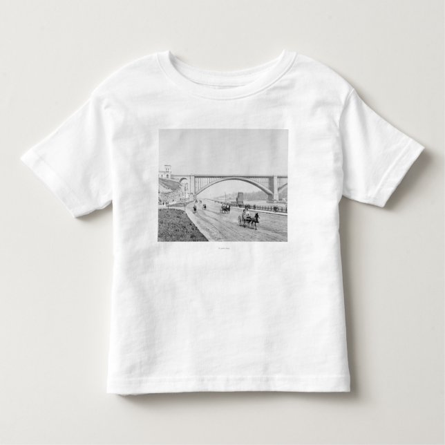 Washington Bridge and the Speedway Photograph Toddler T-Shirt (Front)