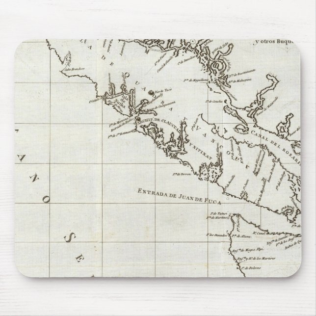 Washington, British Columbia, Vancouver map Mouse Pad (Front)