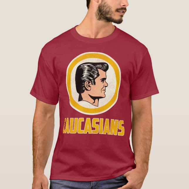 WASHINGTON CAUCASIANS - Funny Football Parody T-Shirt (Front)