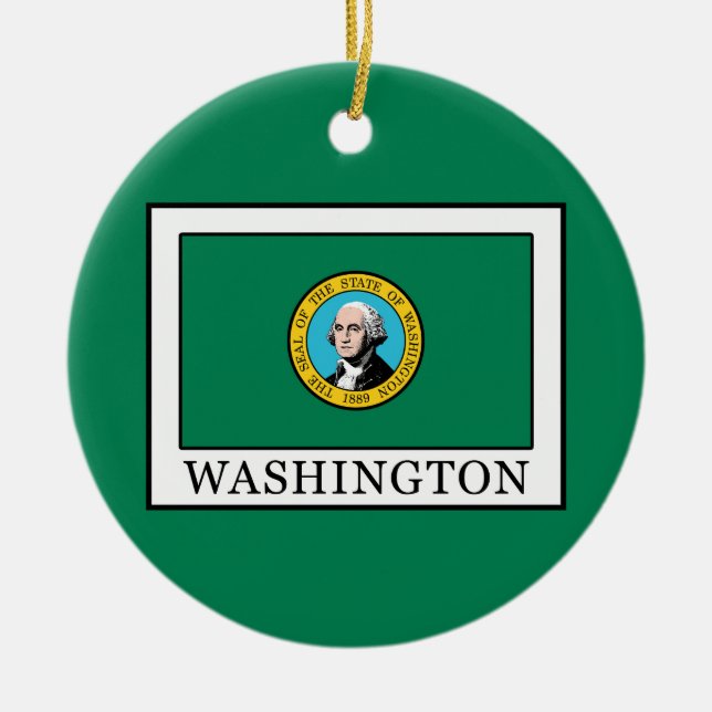 Washington Ceramic Ornament (Front)