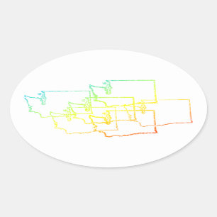 washington chill blur oval sticker