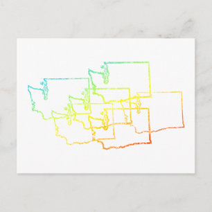 washington chill blur postcard