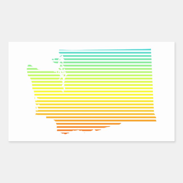 washington chill fade rectangular sticker (Front)