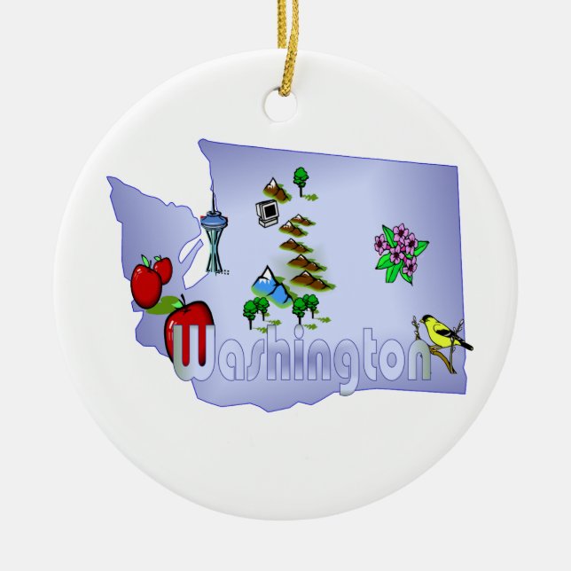 Washington Christmas Tree Ornament (Front)