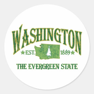 Washington Classic Round Sticker