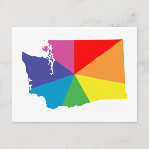 washington colour burst postcard
