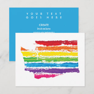 washington colour strokes invitation