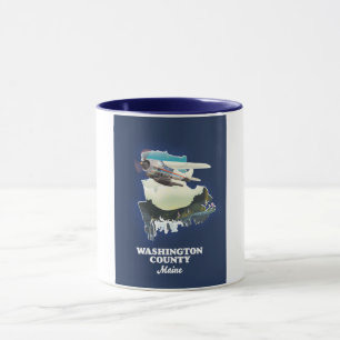Washington county Maine Map Mug