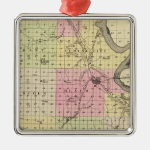 Washington County, Nebraska Metal Tree Decoration