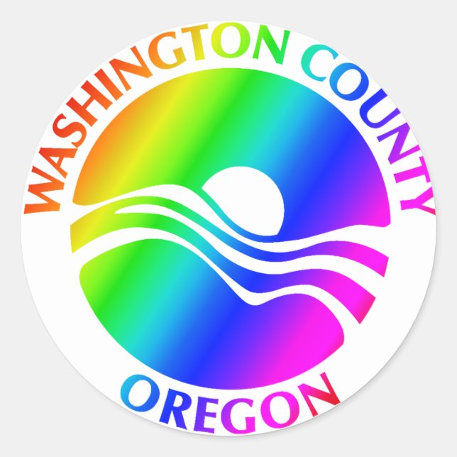 Washington County Pride Stickers - Small 1.5 inch  (Front)