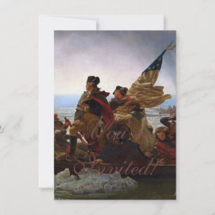 Washington Crossing Delaware Art Invitation